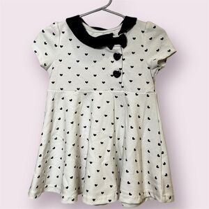 Little Me 24M Baby Girl Heart Print Dress Bow Collar